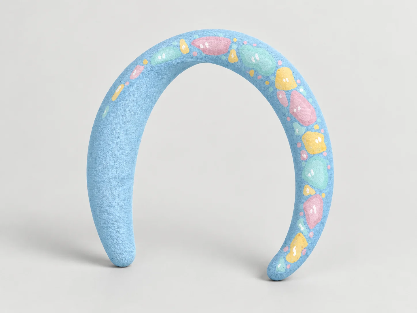 A headband in blue